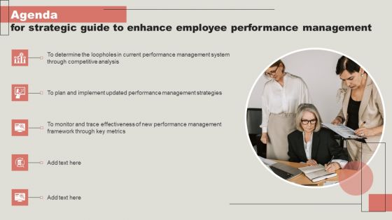 Agenda For Strategic Guide To Enhance Employee Performance Management Download PDF