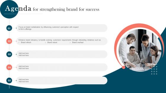 Agenda For Strengthening Brand For Success Template PDF