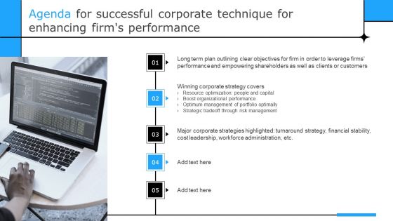 Agenda For Successful Corporate Technique For Enhancing Firms Performance Topics PDF Agenda For Successful Corporate Technique For Enhancing Firms Performance Topics PDF