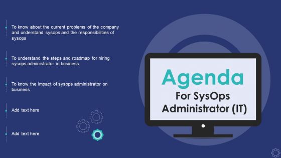 Agenda For Sysops Administrator IT Brochure PDF