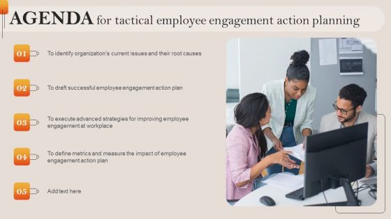 Agenda For Tactical Employee Engagement Action Planning Microsoft PDF