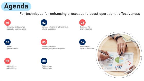 Agenda For Techniques For Enhancing Processes To Boost Operational Effectiveness Themes PDF