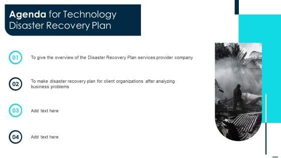 Agenda For Technology Disaster Recovery Plan Information PDF