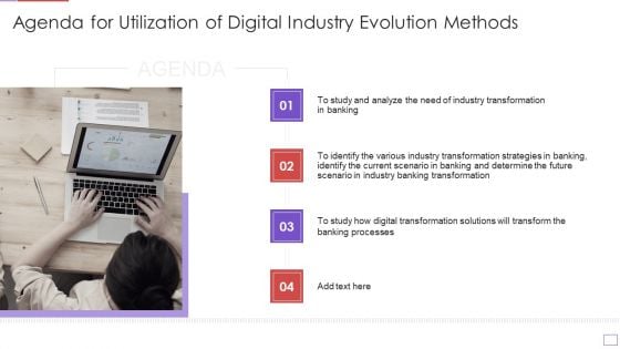 Agenda For Utilization Of Digital Industry Evolution Methods Slides PDF Agenda For Utilization Of Digital Industry Evolution Methods Slides PDF
