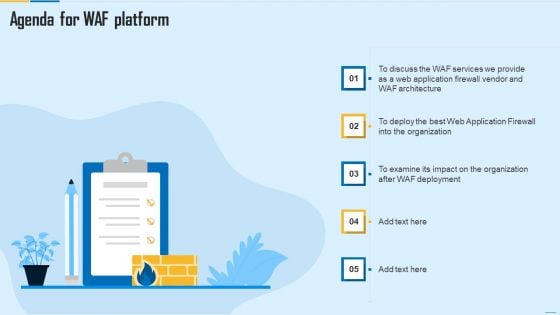 Agenda For WAF Platform Sample PDF