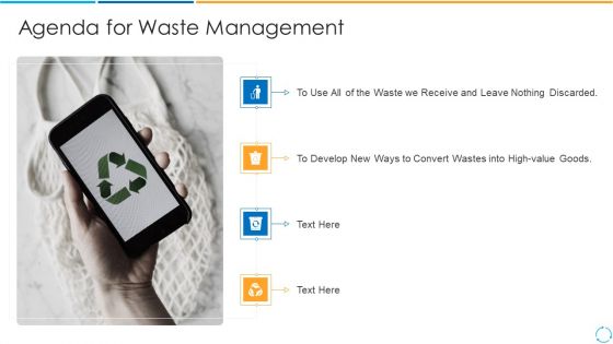 Agenda For Waste Management Value Ppt PowerPoint Presentation File Outline PDF