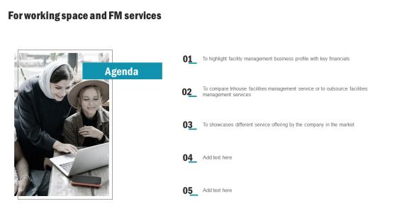 Agenda For Working Space And FM Services Information PDF