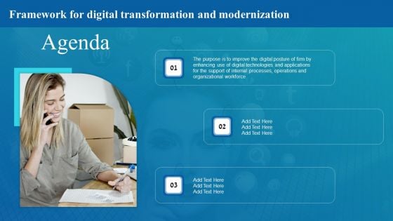 Agenda Framework For Digital Transformation And Modernization Structure PDF