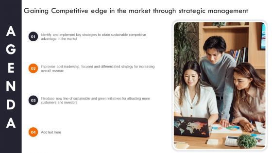 Agenda Gaining Competitive Edge In The Market Through Strategic Management Sample PDF