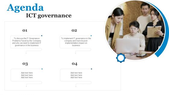 Agenda ICT Governance Ppt PowerPoint Presentation File Slides PDF