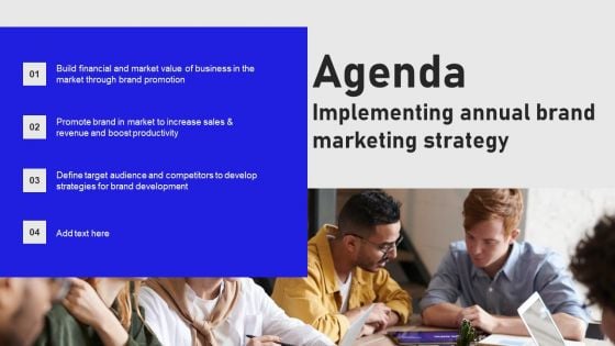 Agenda Implementing Annual Brand Marketing Strategy Introduction PDF