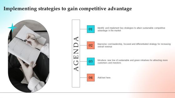 Agenda Implementing Strategies To Gain Competitive Advantage Download PDF