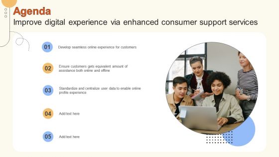 Agenda Improve Digital Experience Via Enhanced Consumer Support Services Microsoft PDF