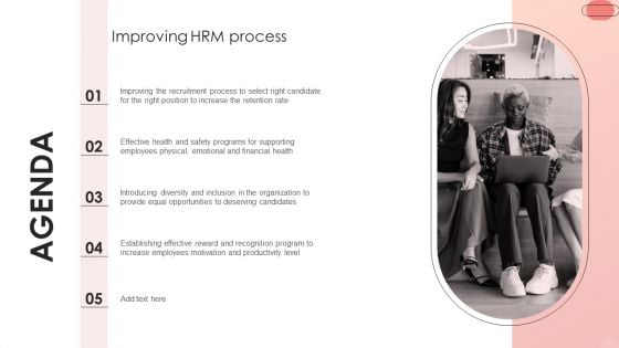 Agenda Improving HRM Process Ppt PowerPoint Presentation Gallery Visual Aids PDF Agenda Improving HRM Process Ppt PowerPoint Presentation Gallery Visual Aids PDF