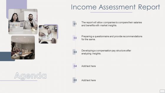 Agenda Income Assessment Report Introduction PDF