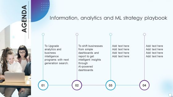 Agenda Information Analytics And Ml Strategy Playbook Demonstration PDF