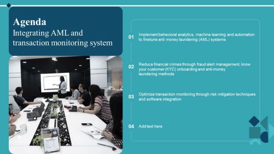 Agenda Integrating AML And Transaction Monitoring System Guidelines PDF