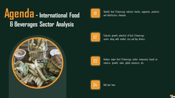 Agenda International Food And Beverages Sector Analysis Mockup PDF