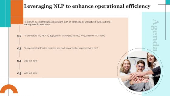 Agenda Leveraging NLP To Enhance Operational Efficiency Professional PDF