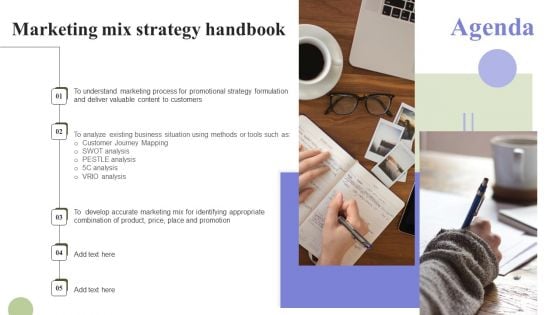 Agenda Marketing Mix Strategy Handbook Pictures PDF