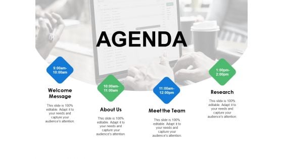 Agenda Meet The Team Ppt PowerPoint Presentation Slides Information