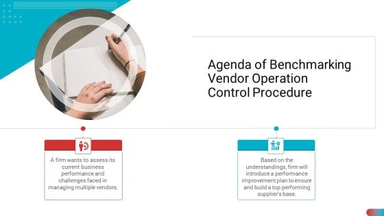 Agenda Of Benchmarking Vendor Operation Control Procedure Information PDF