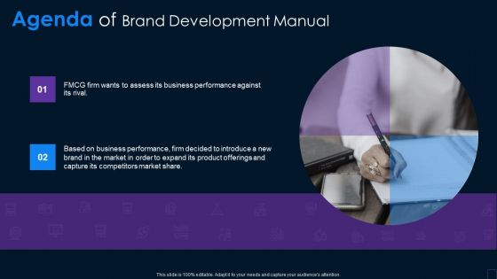 Agenda Of Brand Development Manual Elements PDF