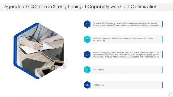 Agenda Of Cios Role In Strengthening IT Capability With Cost Optimization Introduction PDF Agenda Of Cios Role In Strengthening IT Capability With Cost Optimization Introduction PDF