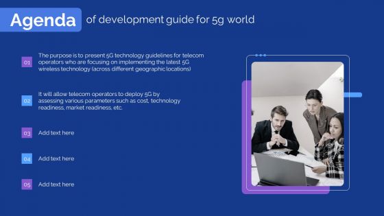 Agenda Of Development Guide For 5G World Summary PDF