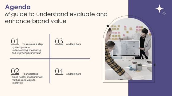 Agenda Of Guide To Understand Evaluate And Enhance Brand Value Download PDF Agenda Of Guide To Understand Evaluate And Enhance Brand Value Download PDF