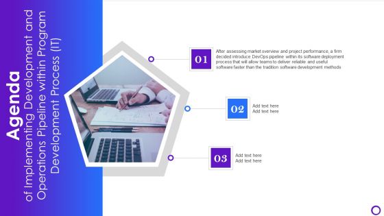 Agenda Of Implementing Development And Operations Pipeline Within Program Development Process IT Rules PDF