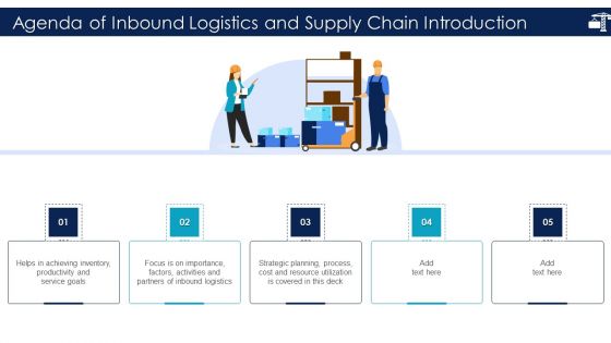 Agenda Of Inbound Logistics And Supply Chain Introduction Slides PDF