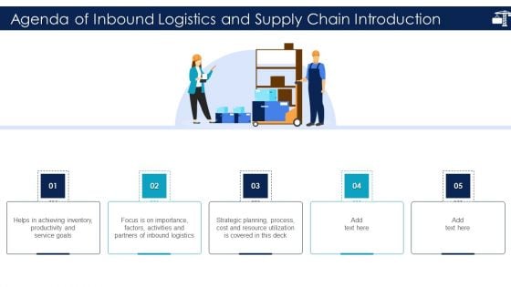 Agenda Of Inbound Logistics And Supply Chain Introduction Slides PDF