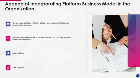 Agenda Of Incorporating Platform Business Model In The Organization Template PDF