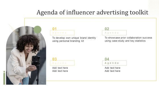 Agenda Of Influencer Advertising Toolkit Rules PDF