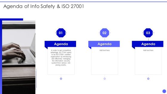 Agenda Of Info Safety And ISO 27001 Ppt PowerPoint Presentation File Professional PDF