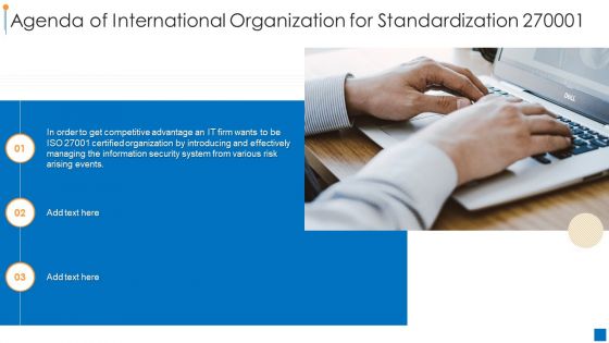 Agenda Of International Organization For Standardization 270001 Clipart PDF