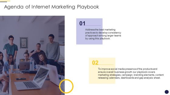 Agenda Of Internet Marketing Playbook Designs PDF