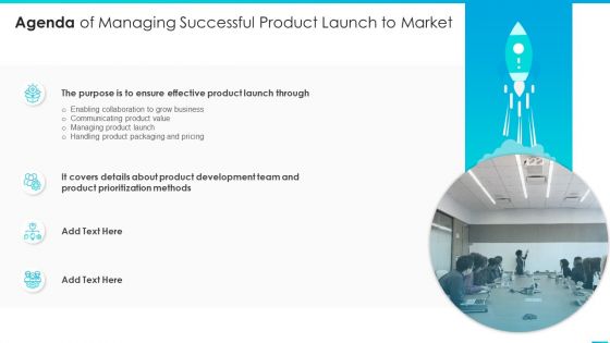Agenda Of Managing Successful Product Launch To Market Mockup PDF