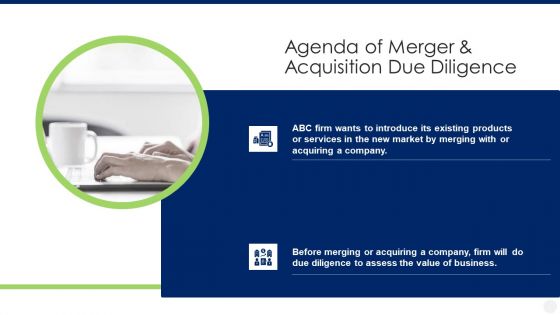 Agenda Of Merger And Acquisition Due Diligence Graphics PDF