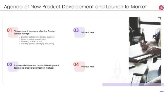 Agenda Of New Product Development And Launch To Market Download PDF