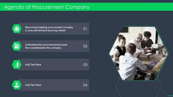 Agenda Of Procurement Company Ppt Infographics Diagrams PDF