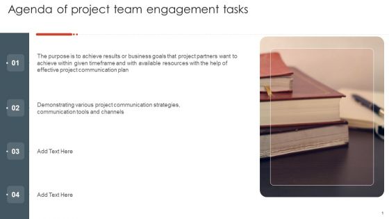 Agenda Of Project Team Engagement Tasks Download PDF