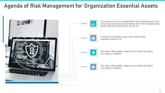 Agenda Of Risk Management For Organization Essential Assets Elements PDF Agenda Of Risk Management For Organization Essential Assets Elements PDF
