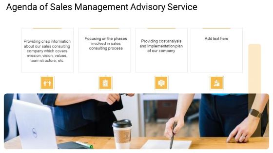 Agenda Of Sales Management Advisory Service Ppt Infographics Example File PDF