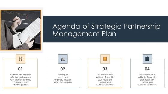 Agenda Of Strategic Partnership Management Plan Infographics PDF