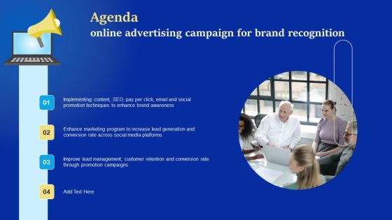 Agenda Online Advertising Campaign For Brand Recognition Themes PDF