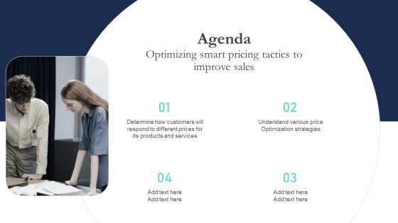 Agenda Optimizing Smart Pricing Tactics To Improve Sales Demonstration PDF
