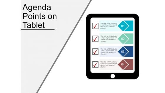 Agenda Points On Tablet Ppt PowerPoint Presentation Portfolio Outfit