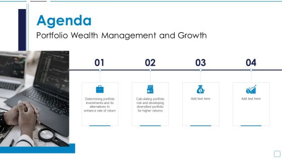 Agenda Portfolio Wealth Management And Growth Icons PDF